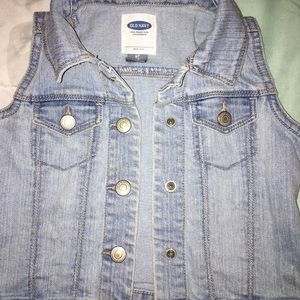 Light blue denim vest - girls